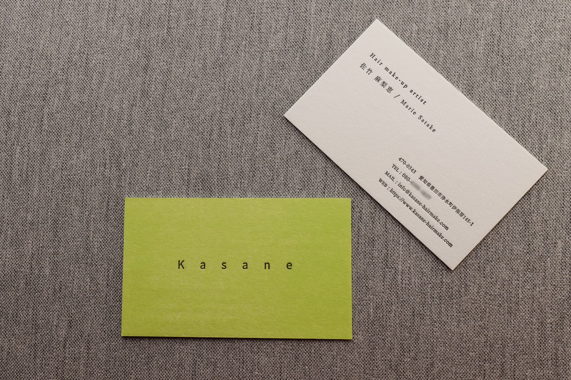 おしゃれヘアメイクアーティスト名刺デザイン